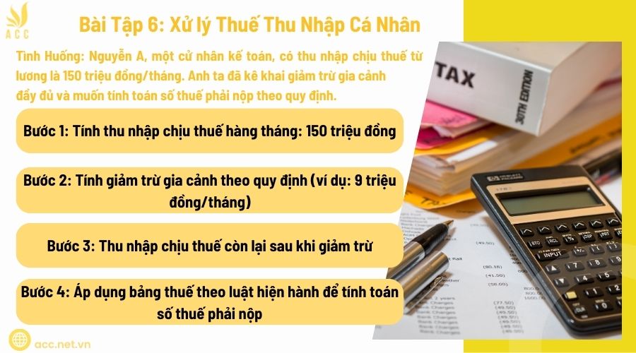 Bài Tập 6 Xử lý Thuế Thu Nhập Cá Nhân