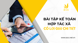 Bài tập kế toán hợp tác xã có lời giải chi tiết