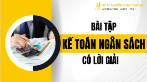 Bài tập kế toán ngân sách có lời giải