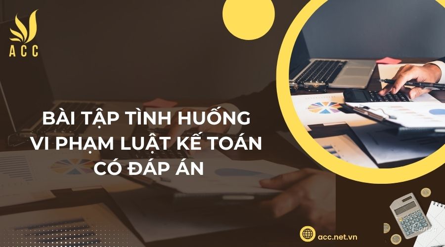 Bài tập tình huống vi phạm luật kế toán có đáp án