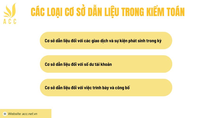 Các loại cơ sở dẫn liệu trong kiểm toán