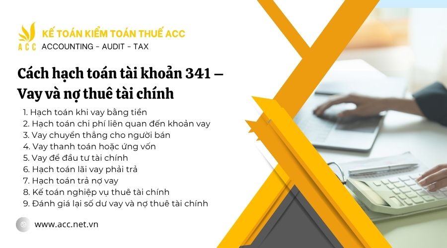 hạch toán tài khoản 341