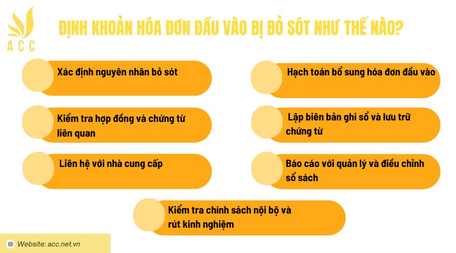 Định khoản hóa đơn đầu vào bị bỏ sót như thế nào