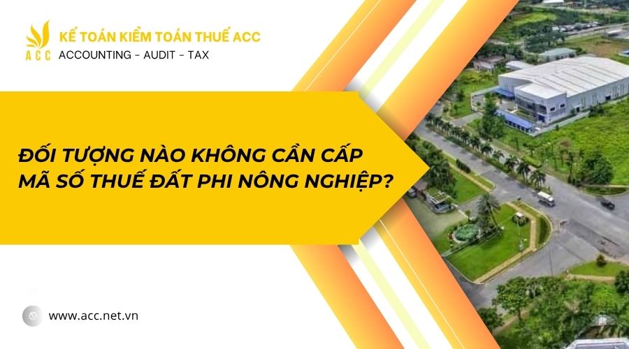 Cấp mã số thuế đất phi nông nghiệp