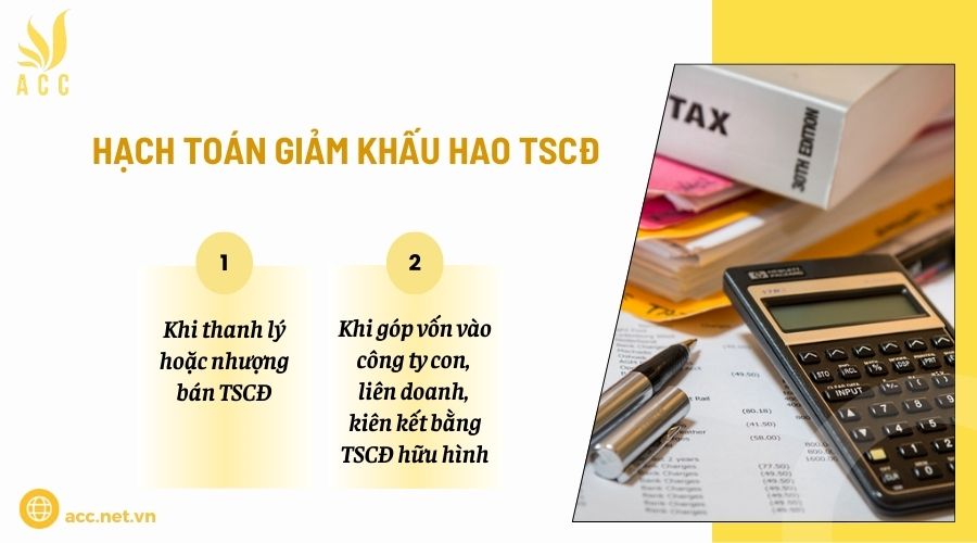 Hạch toán giảm khấu hao TSCĐ