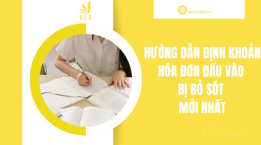 Hướng dẫn định khoản hóa đơn đầu vào bị bỏ sót mới nhất