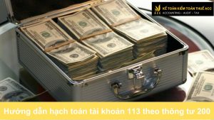 Hướng dẫn hạch toán tài khoản 113 theo thông tư 200