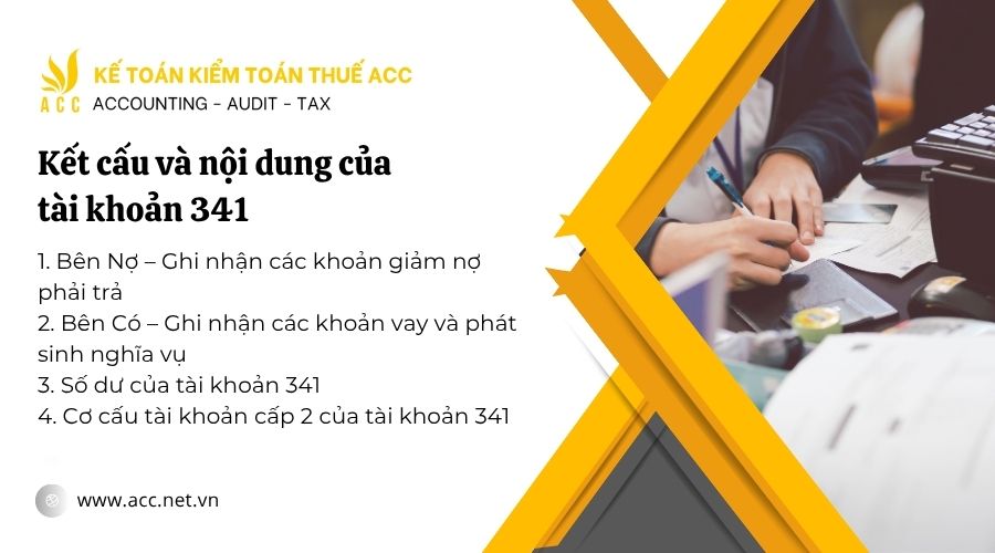 hạch toán tài khoản 341