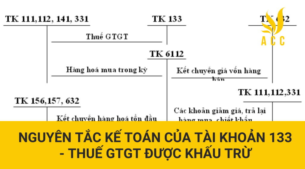 Nguyên tắc kế toán của tài khoản 133 - Thuế GTGT được khấu trừ