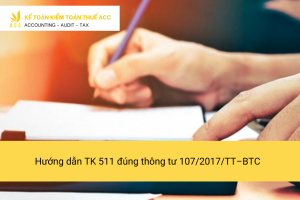 Tài khoản 511 theo thông tư 107