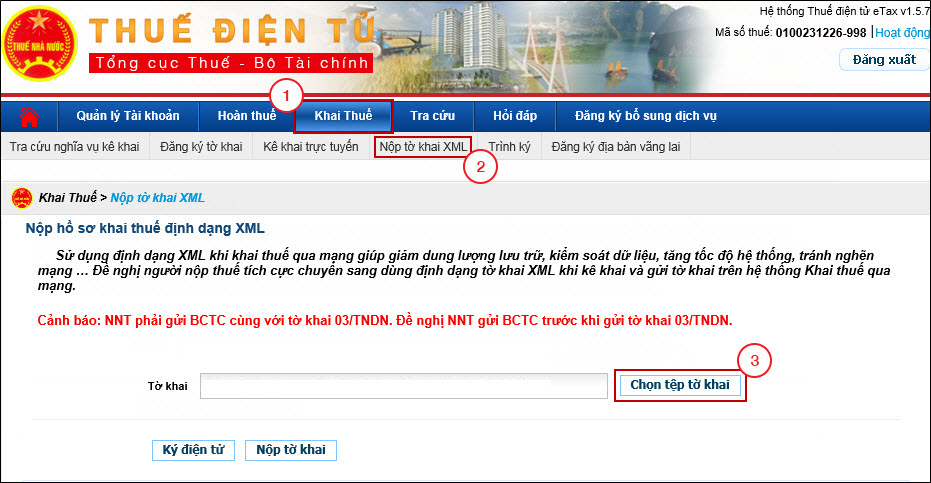 Kê khai thuế điện tử