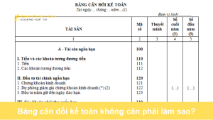 Bảng cân đối kế toán không cân phải làm sao?