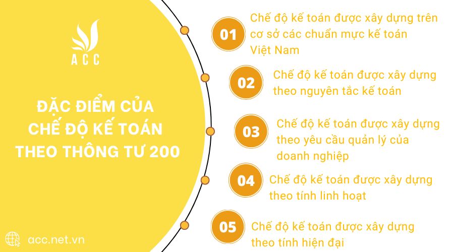 Đặc điểm của chế độ kế toán theo thông tư 200