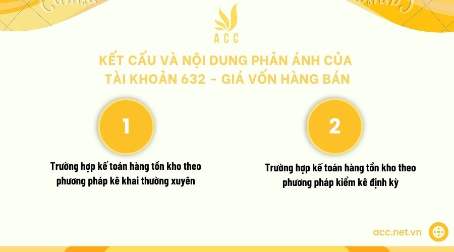 Kết cấu và nội dung phản ánh của tài khoản 632 - Giá vốn hàng bán