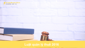 Luật quản lý thuế 2016