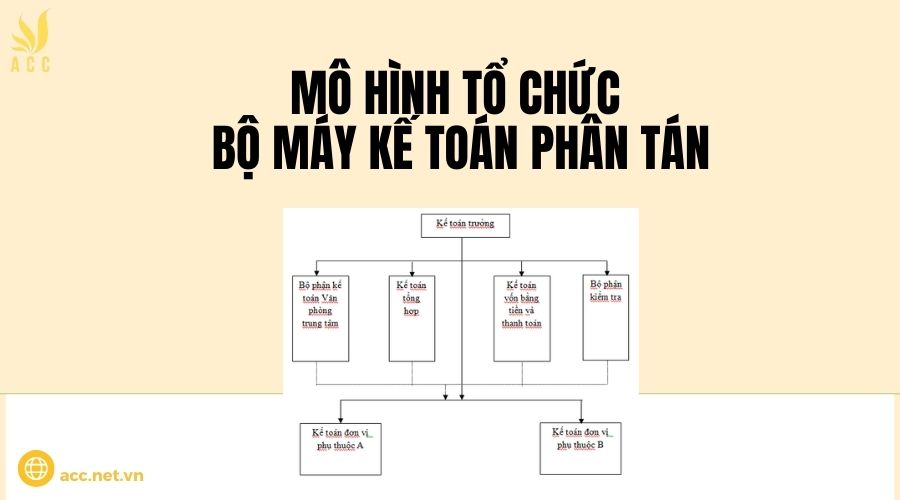 Mô hình tổ chức bộ máy kế toán phân tán