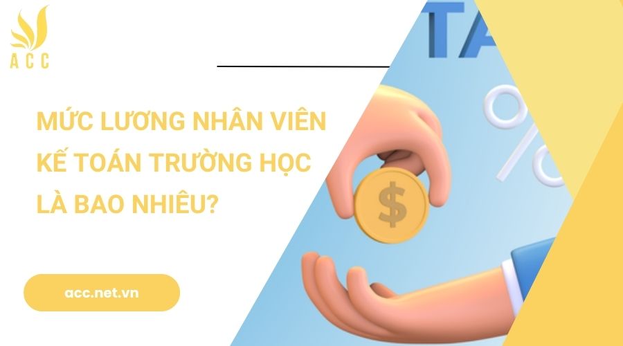 Mức lương nhân viên kế toán trường học là bao nhiêu