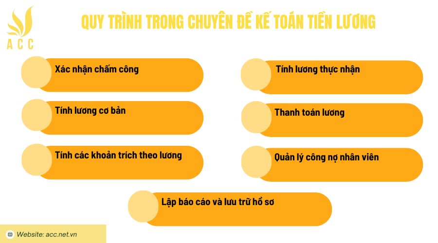 Quy trình trong chuyên đề kế toán tiền lương