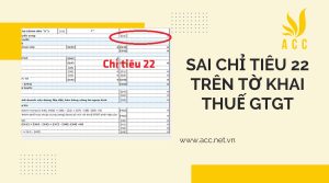 Sai chỉ tiêu 22 trên tờ khai thuế GTGT xử lý thế nào?