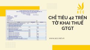 Hướng dẫn chi tiết về chỉ tiêu 42 trên tờ khai thuế GTGT