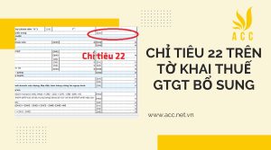 Chỉ tiêu 22 trên tờ khai thuế gtgt bổ sung