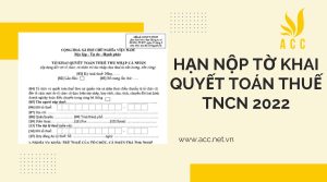 Quy định về hạn nộp tờ khai quyết toán thuế tncn 2022