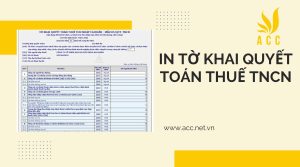 Hướng dẫn in tờ khai quyết toán thuế tncn