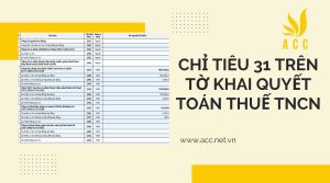 Chi tiết về chỉ tiêu 31 trên tờ khai quyết toán thuế tncn