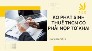 Không phát sinh thuế tncn có phải nộp tờ khai