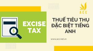 Thuế tiêu thụ đặc biệt tiếng anh là gì?