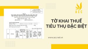 Tờ khai thuế tiêu thụ đặc biệt