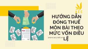 Hướng dẫn đóng thuế môn bài theo mức vốn điều lệ