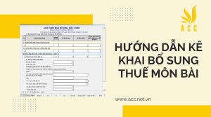 Hướng dẫn kê khai bổ sung thuế môn bài