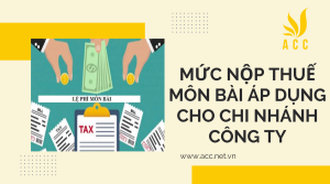 Mức nộp thuế môn bài áp dụng cho chi nhánh công ty