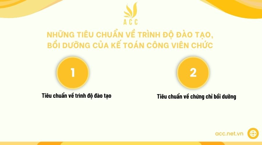 Những tiêu chuẩn về trình độ đào tạo, bồi dưỡng của kế toán công viên chức 