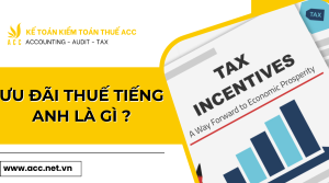 Ưu đãi thuế tiếng anh là gì