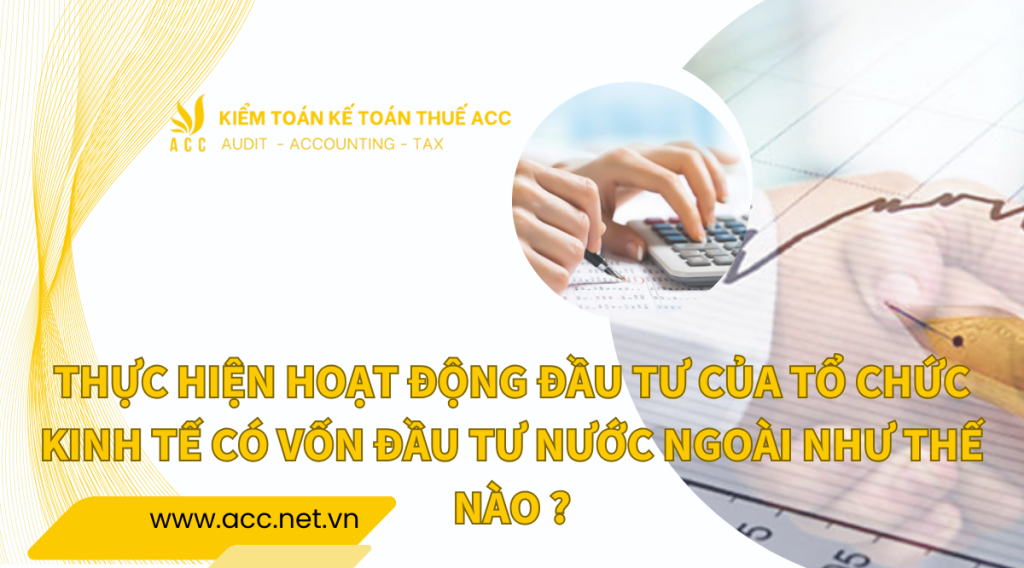 Thực hiện hoạt động đầu tư của tổ chức kinh tế có vốn đầu tư nước ngoài như thế nào ? 