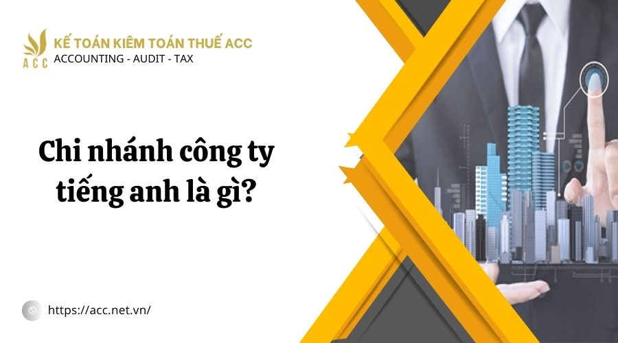 Chi nhánh công ty tiếng anh là gì