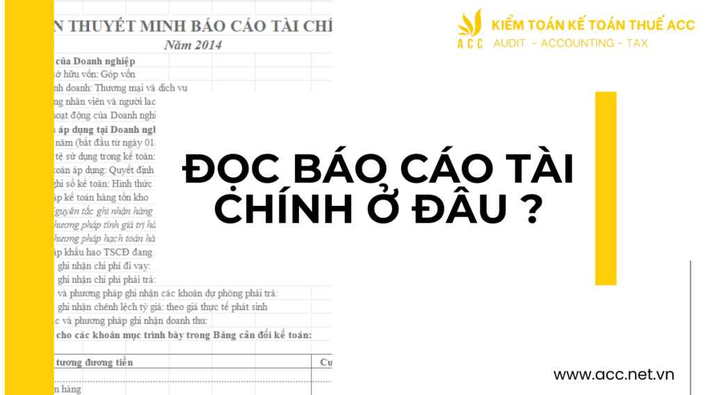 Đọc báo cáo tài chính ở đâu