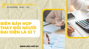 Biên bản họp thay đổi người đại diện là gì ?