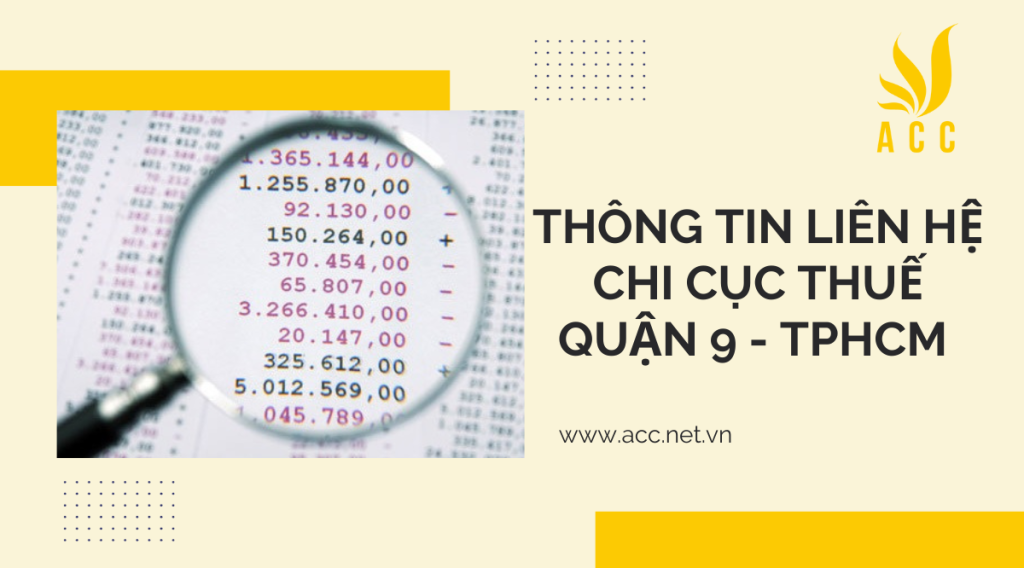 Thông tin liên hệ Chi cục thuế Quận 9 - TPHCM 