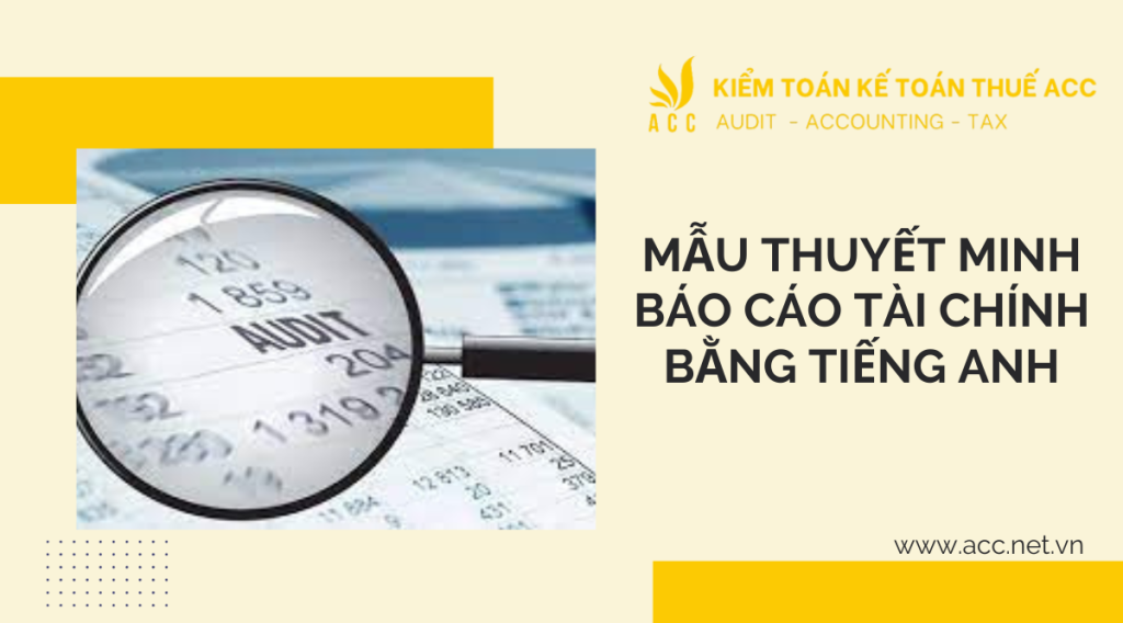 Mẫu thuyết minh báo cáo tài chính bằng tiếng anh