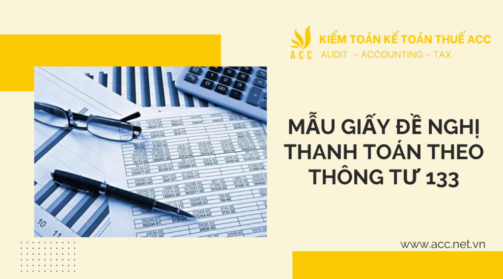 Mẫu giấy đề nghị thanh toán theo Thông tư 133