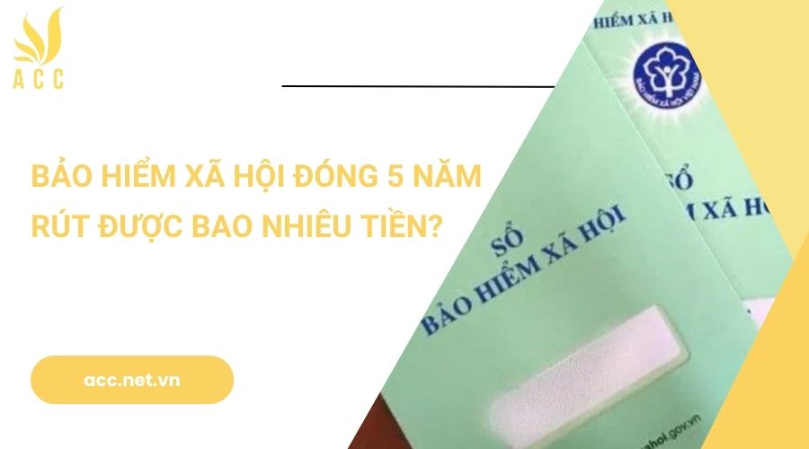 Bảo hiểm xã hội đóng 5 năm rút được bao nhiêu tiền