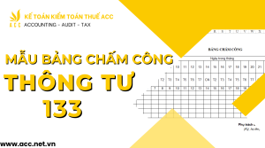 Mẫu bảng chấm công theo thông tư 133