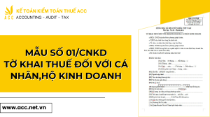 Mẫu số 01CNKD Tờ khai thuế đối với cá nhân,hộ kinh doanh