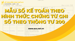 Mẫu sổ kế toán theo hình thức chứng từ ghi sổ theo thông tư 200