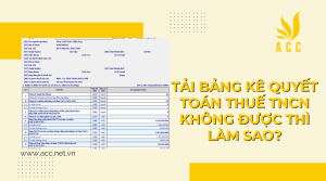 Tải bảng kê quyết toán thuế tncn không được thì làm sao