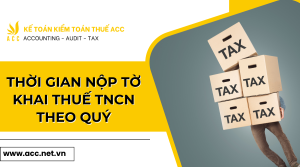 Thời gian nộp tờ khai thuế tncn theo quý