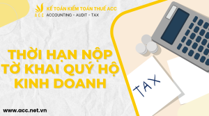 Thời hạn nộp tờ khai quý hộ kinh doanh